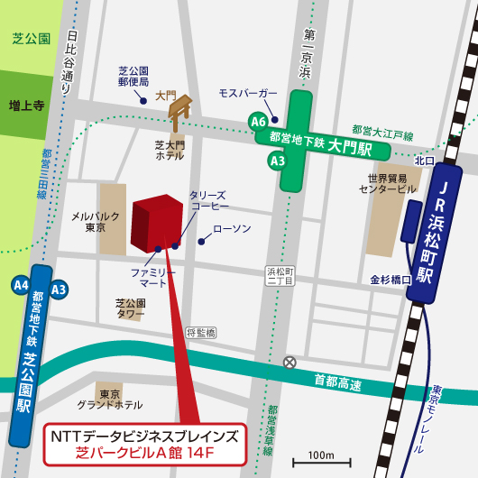 NTTデータビジネスブレインズ　本社の地図